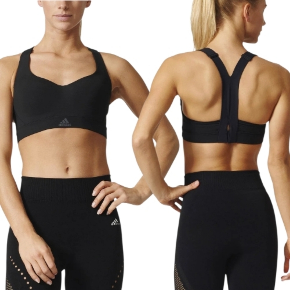 Adidas Womens Training Climachill Sports Bra  - Black Size: C/D